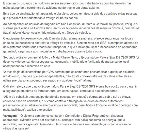 Ecosemáforo Inteligente Ajuda na Segurança das Estradas