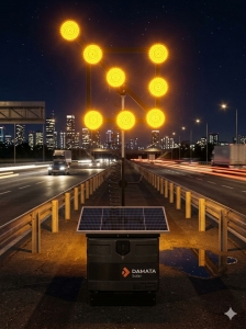 Seta Solar Eletrônica Móvel de Alta Intensidade